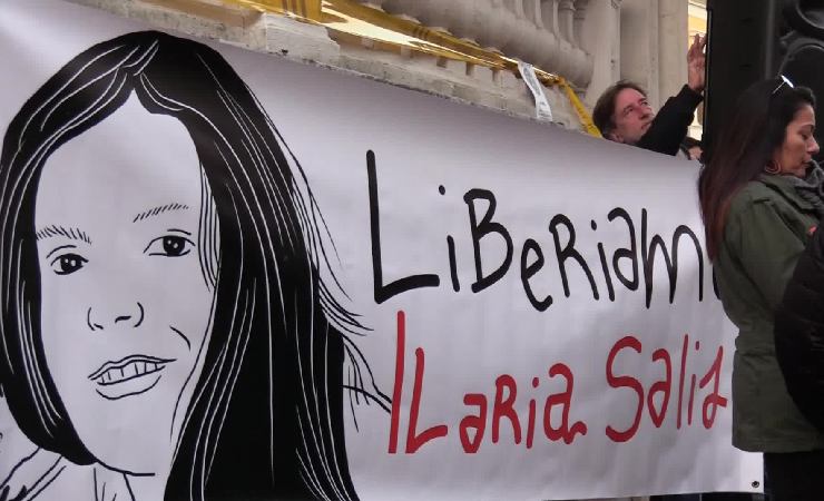 Manifestazione a Roma per chiedere la liberazione di Ilaria Salis