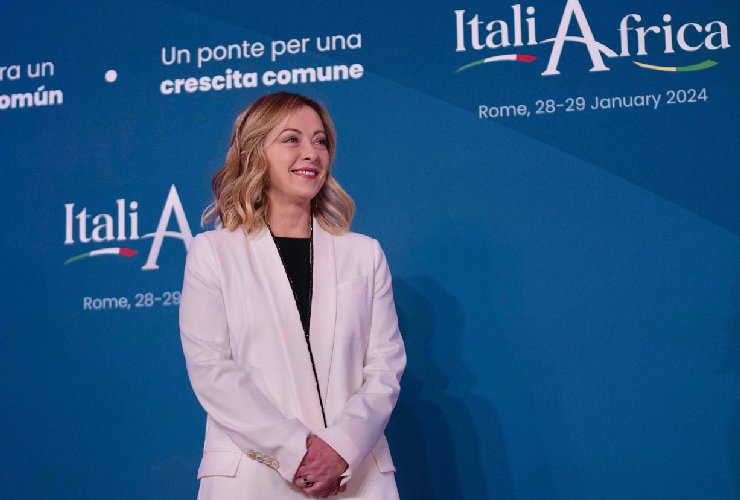 La presidente del consiglio Giorgia Meloni al vertice Italia-Africa