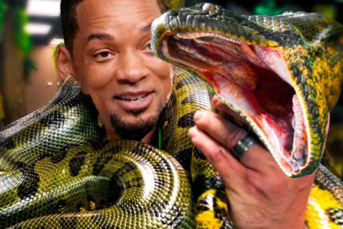Anaconda gigante spaventa Will Smith